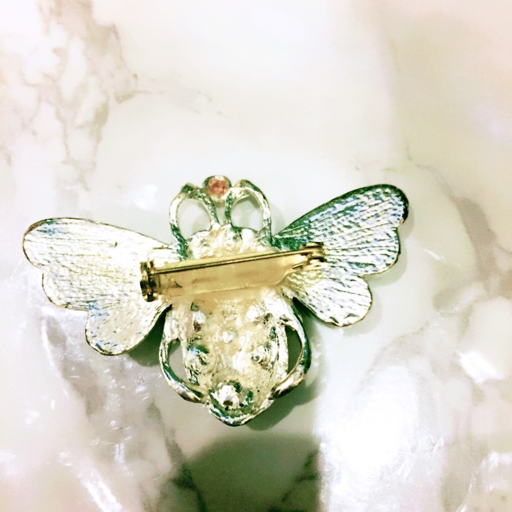 Purple Insect Brooch Teal - Picture 2 of 3